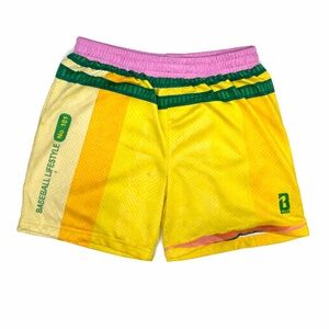Yellow and Pink Basketball Shorts